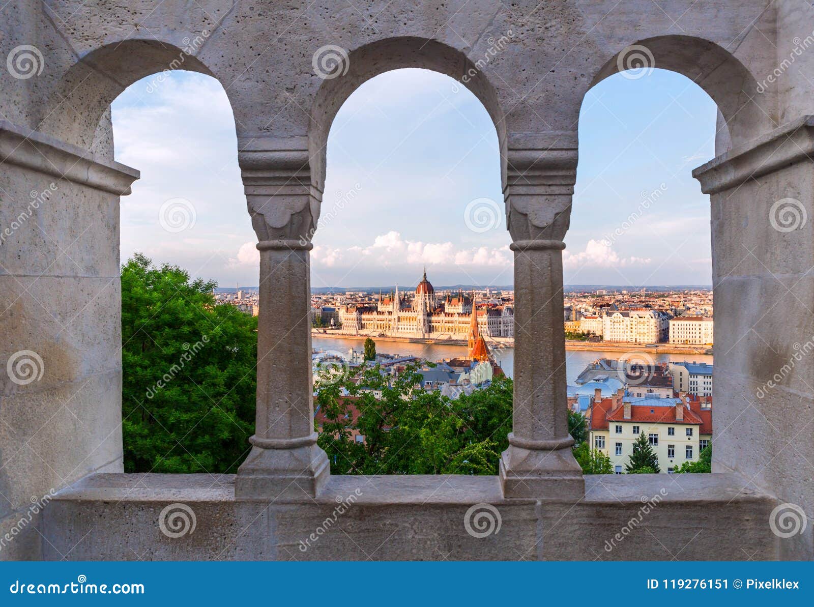 view from the fishermanÃ¢â¬â¢s bastion on budapest, hungary